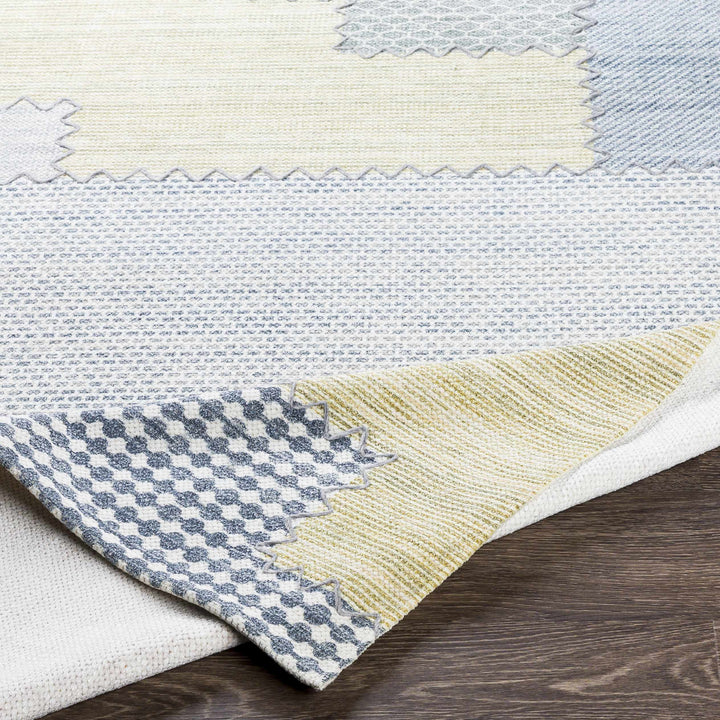 Bishopton Modern Style Gray And Blue Hand Woven Area Rug