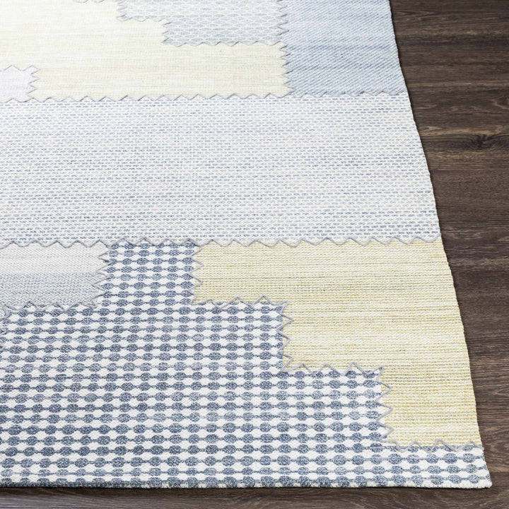 Bishopton Modern Style Gray And Blue Hand Woven Area Rug