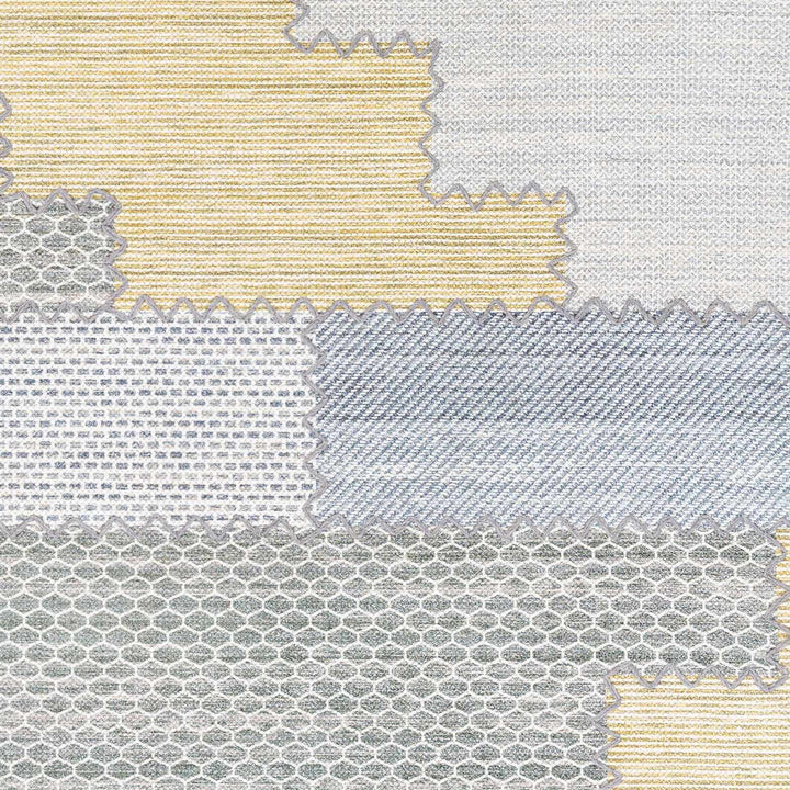 Bishopton Modern Style Gray And Blue Hand Woven Area Rug