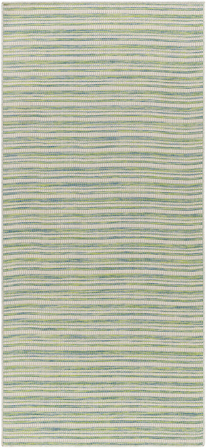 Bess Modern Stripe Pattern Green Area Rug