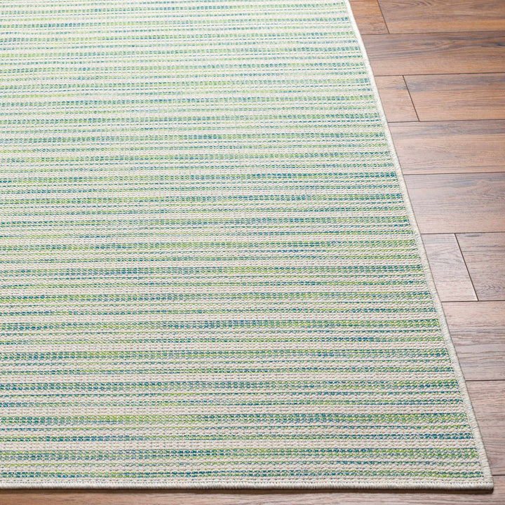 Bess Modern Stripe Pattern Green Area Rug