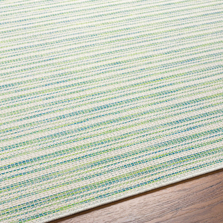 Bess Modern Stripe Pattern Green Area Rug