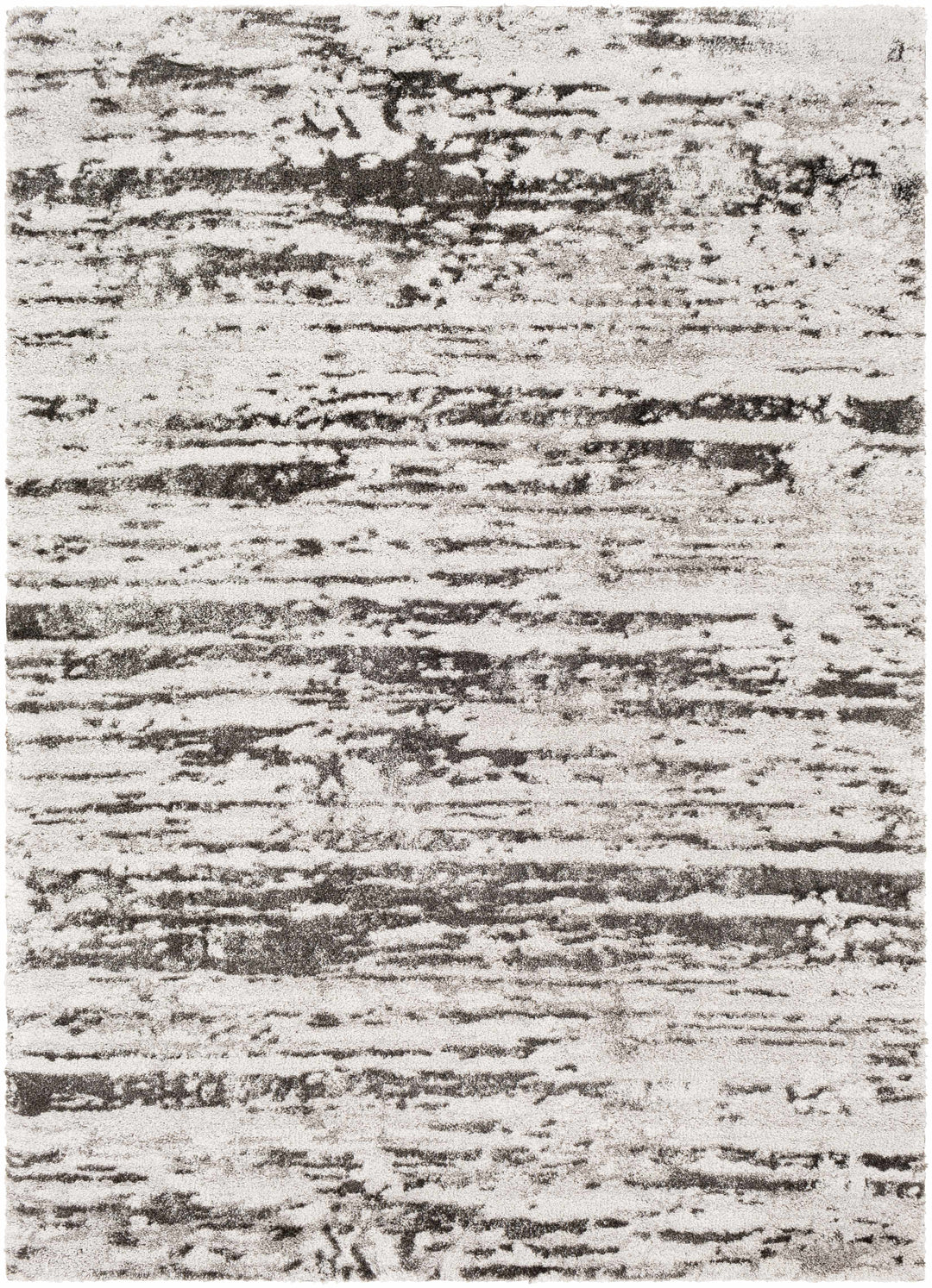 Butters Modern Abstract Design Ivory And Black Area Rug