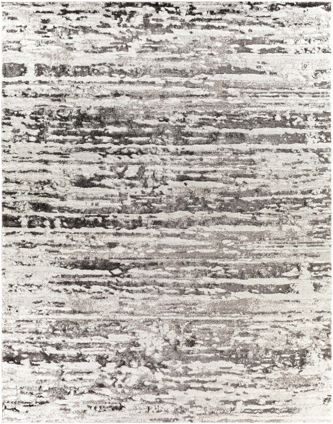 Butters Modern Abstract Design Ivory And Black Area Rug