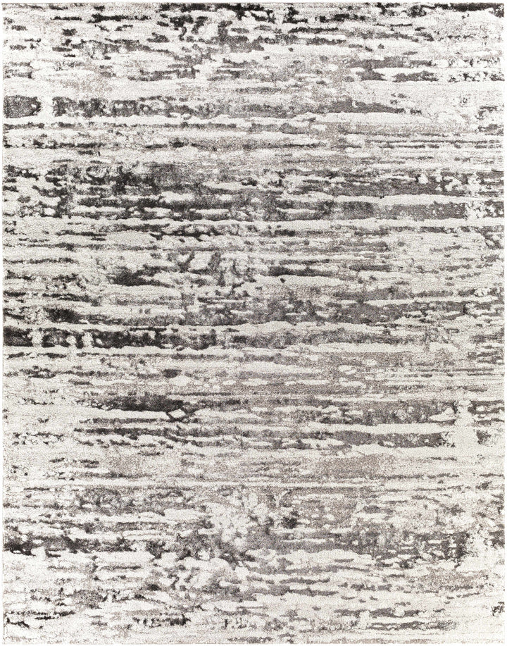 Butters Modern Abstract Design Ivory And Black Area Rug