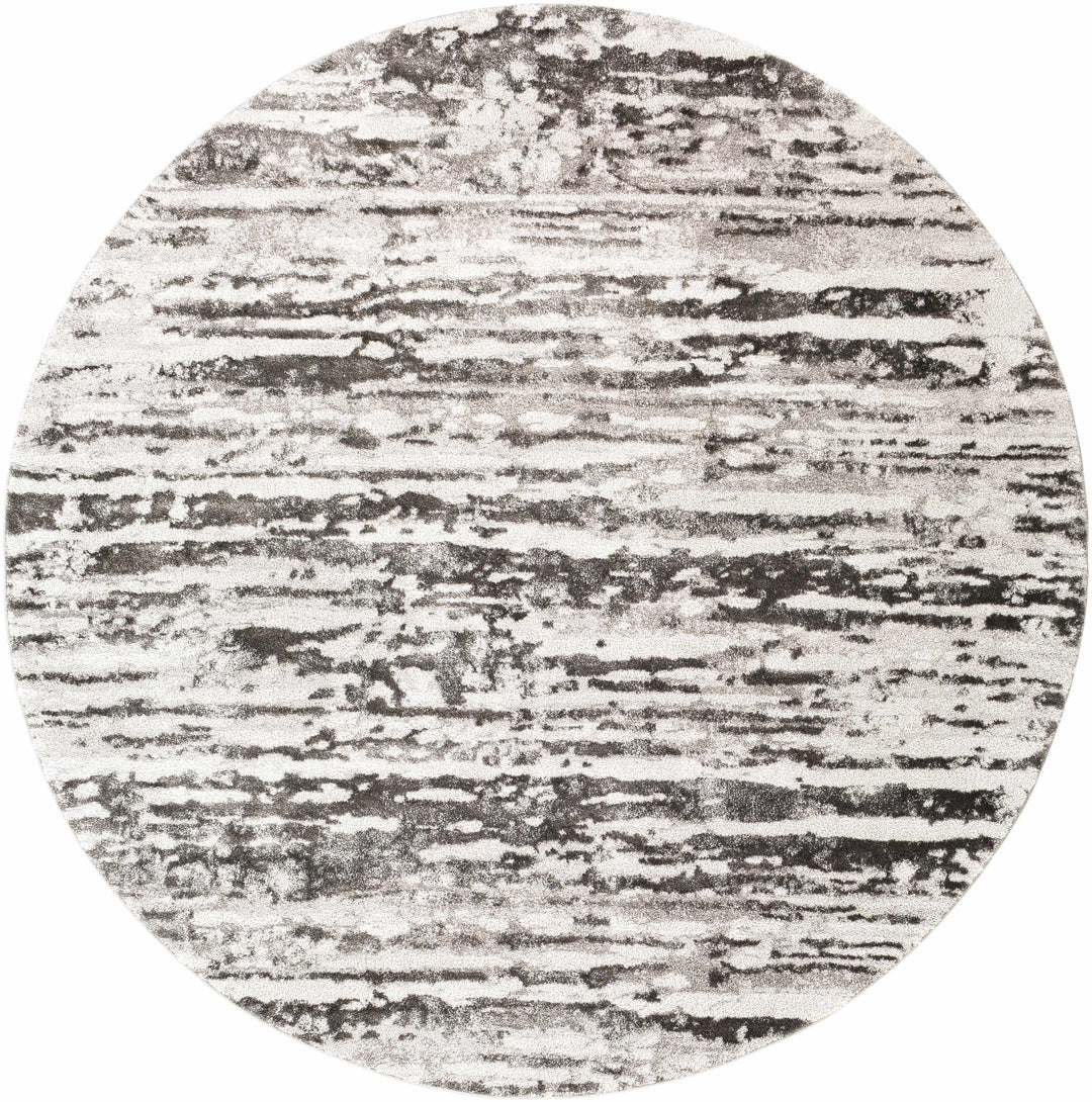 Butters Modern Abstract Design Ivory And Black Area Rug