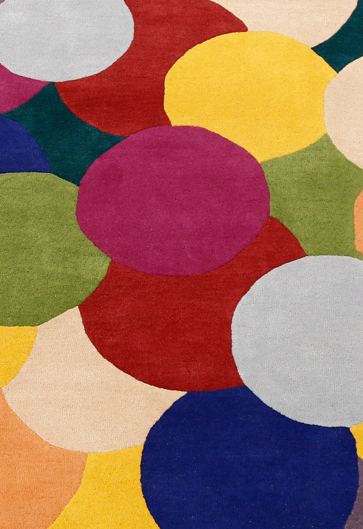 Bubbles Modern Style Multicolor Hand tufted Wool Area Rug - The Rug Decor