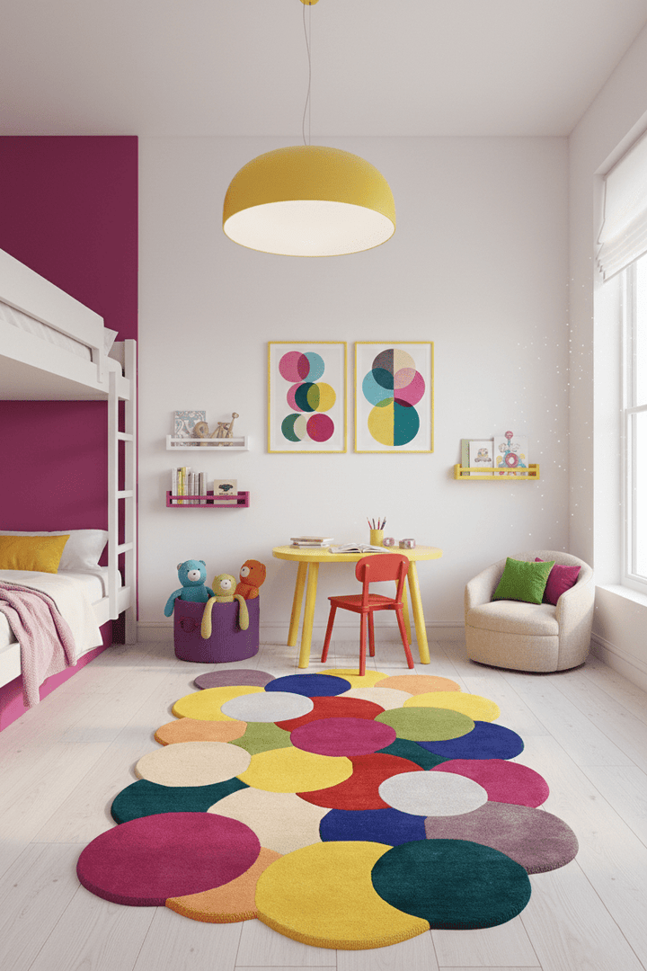 Bubbles Modern Style Multicolor Hand tufted Wool Area Rug - The Rug Decor