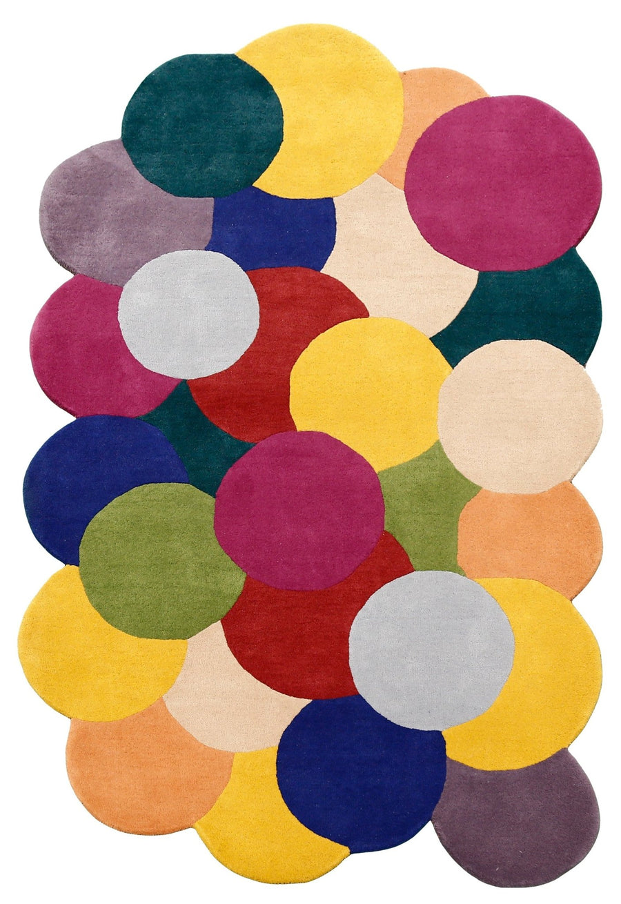 Bubbles Modern Style Multicolor Hand tufted Wool Area Rug - The Rug Decor
