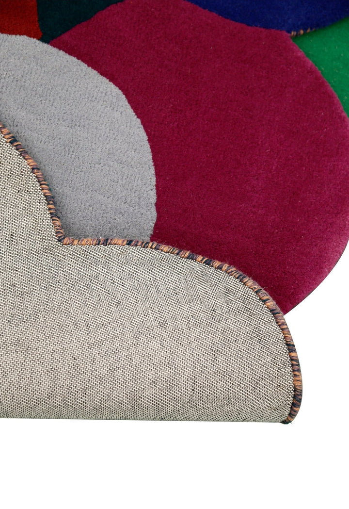 Bubbles Modern Style Multicolor Hand tufted Wool Area Rug - The Rug Decor