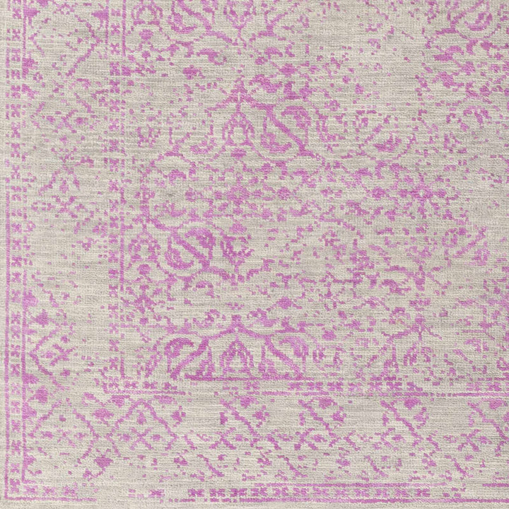 Buckland Traditional Style Pink And Beige Hand Knotted Wool Area Rug - The Rug Decor