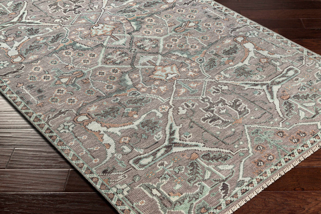Bugasan Taupe Traditional Style Hand Knotted Wool Area Rug