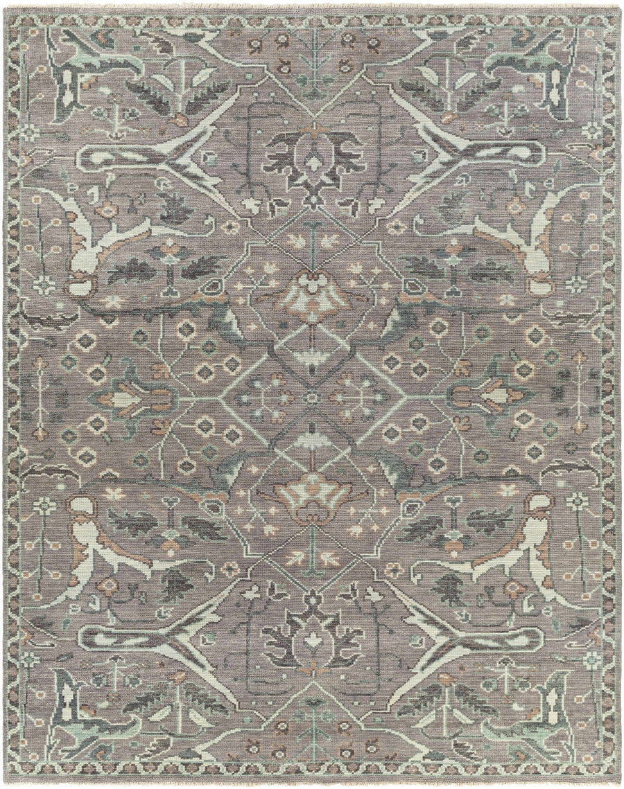 Bugasan Taupe Traditional Style Hand Knotted Wool Area Rug - The Rug Decor