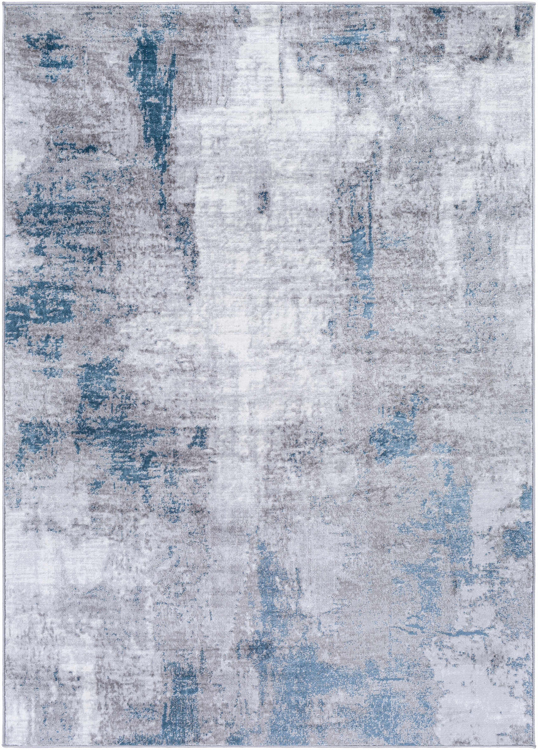 Bugho Blue And Gray Modern Abstract Design Area Rug