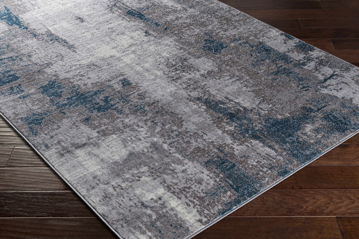 Bugho Blue And Gray Modern Abstract Design Area Rug