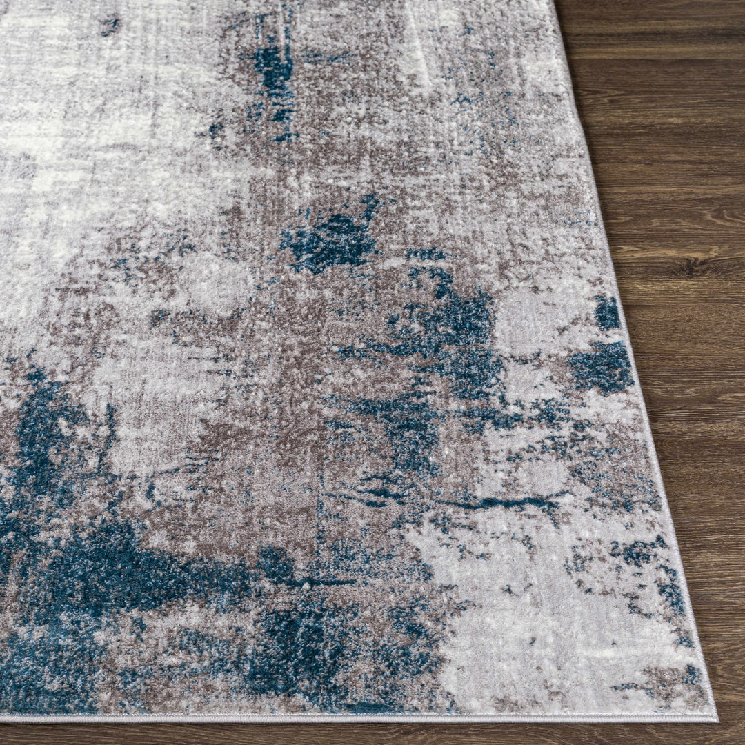 Bugho Blue And Gray Modern Abstract Design Area Rug