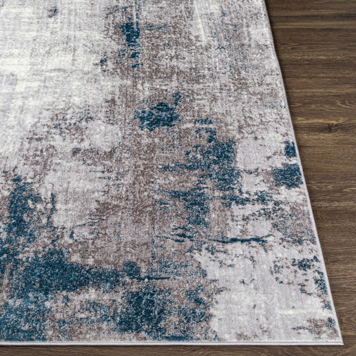 Bugho Blue And Gray Modern Abstract Design Area Rug