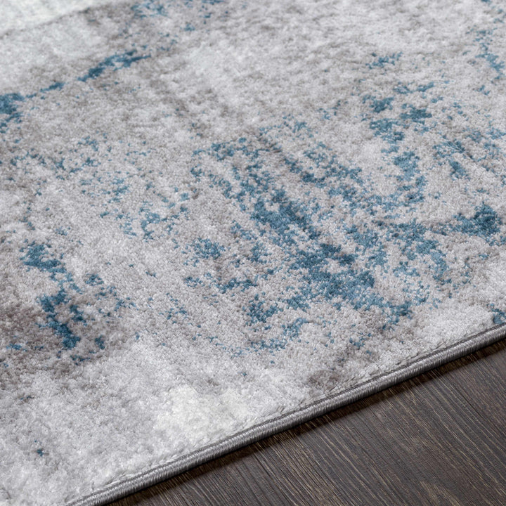 Bugho Blue And Gray Modern Abstract Design Area Rug