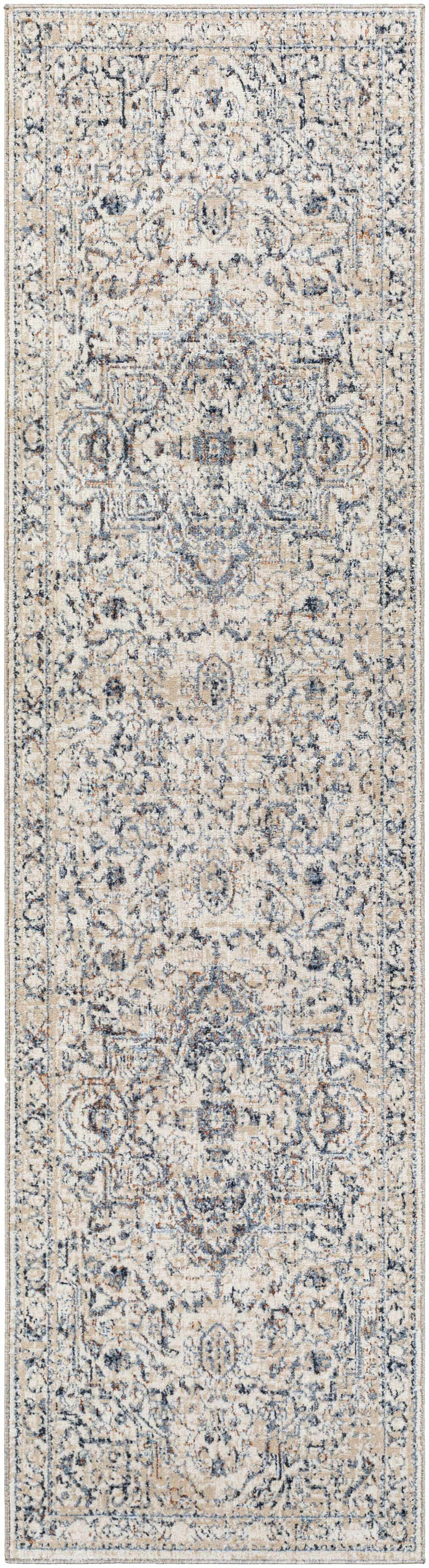 Buguey Traditional Medallion Design Beige And Gray Area Rug