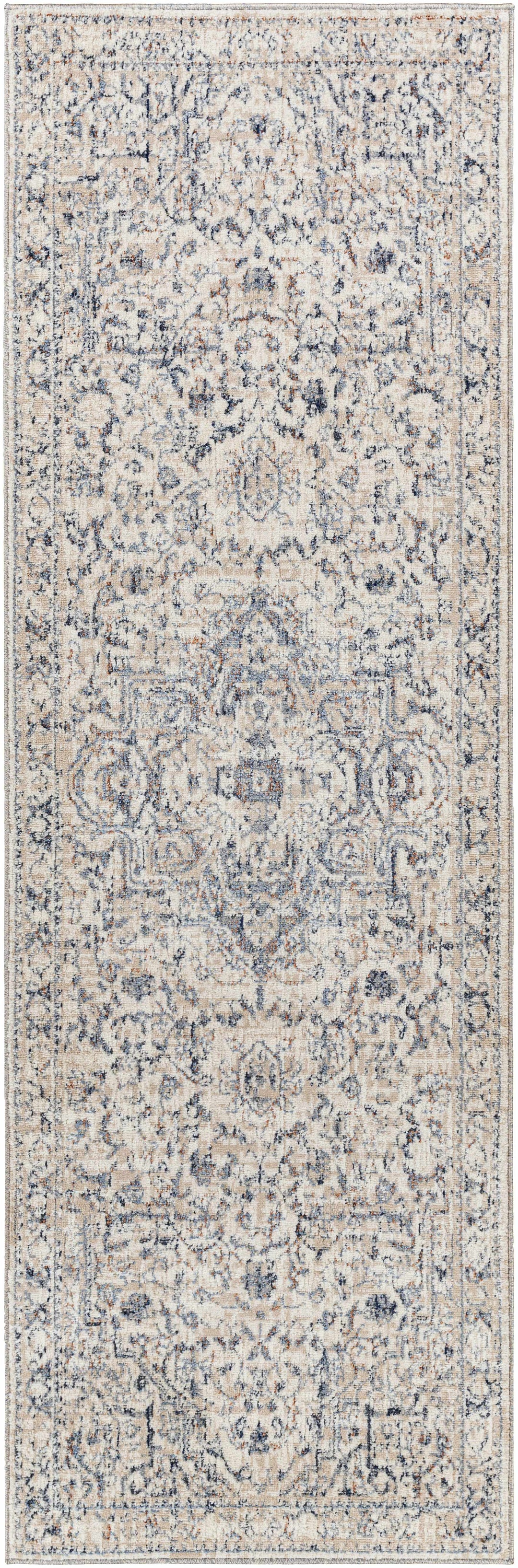 Buguey Traditional Medallion Design Beige And Gray Area Rug