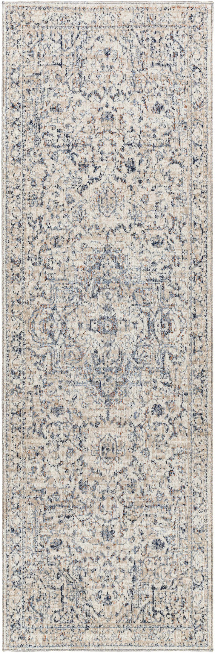 Buguey Traditional Medallion Design Beige And Gray Area Rug