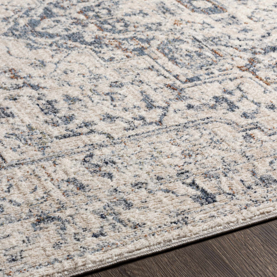 Buguey Traditional Medallion Design Beige And Gray Area Rug