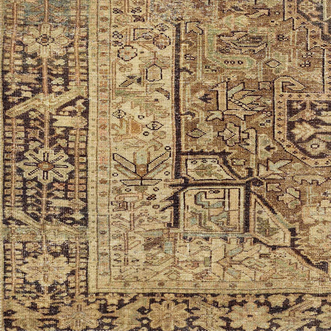 Buliran Beige And Brown Traditional Medallion Washable Area Rug