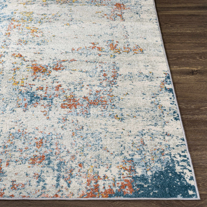 Buliok Modern Abstract Design Ivory And Blue Area Rug - The Rug Decor