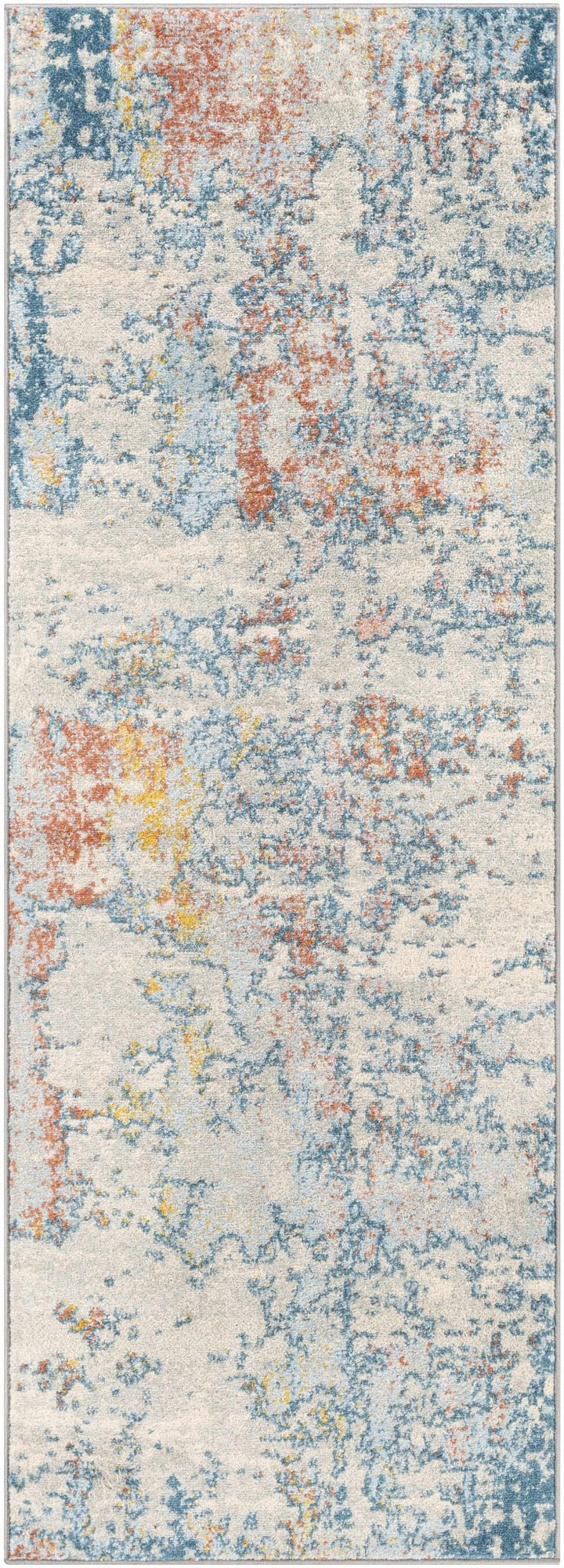 Buliok Modern Abstract Design Ivory And Blue Area Rug - The Rug Decor