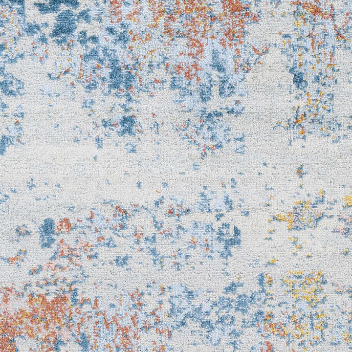 Buliok Modern Abstract Design Ivory And Blue Area Rug - The Rug Decor