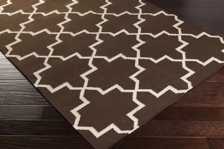 Bullock Contemporary Style Ivory & Brown Hand Woven Area Rug