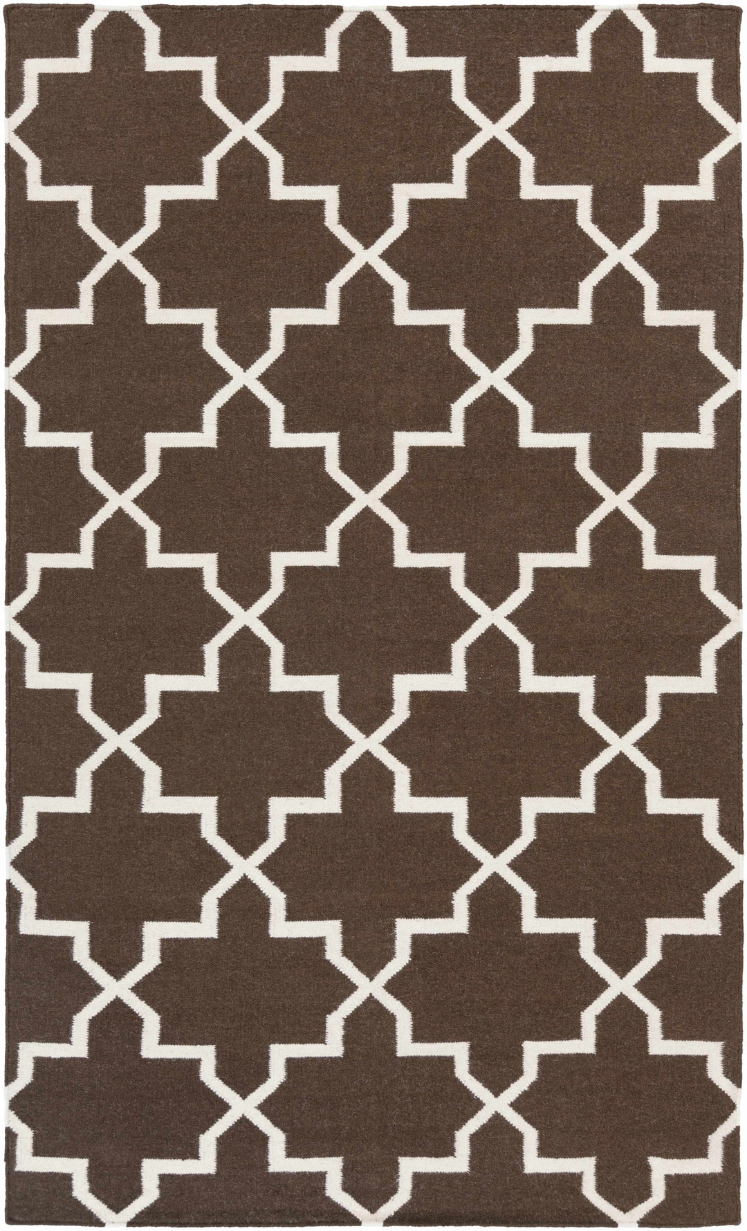 Bullock Contemporary Style Ivory & Brown Hand Woven Area Rug