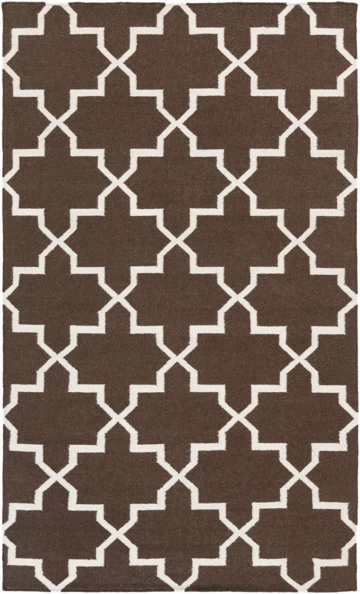 Bullock Contemporary Style Ivory & Brown Hand Woven Area Rug
