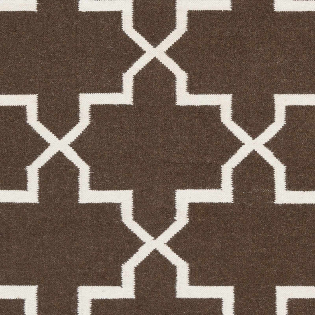 Bullock Contemporary Style Ivory & Brown Hand Woven Area Rug
