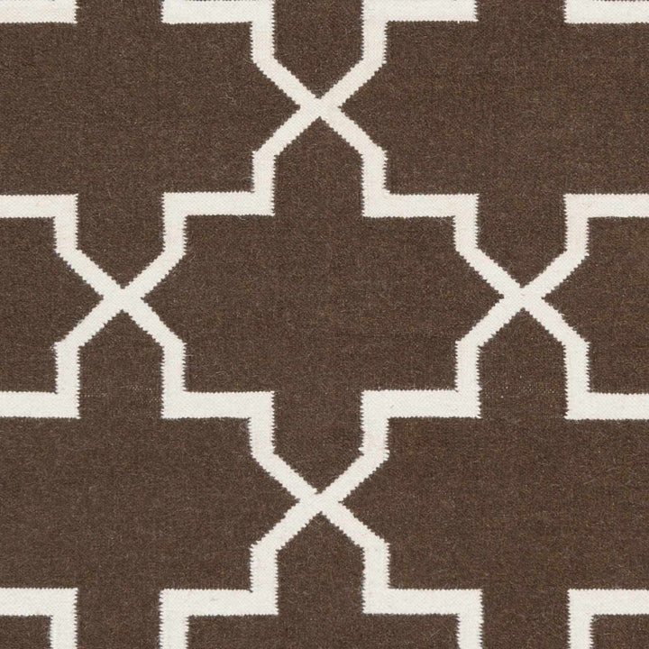 Bullock Contemporary Style Ivory & Brown Hand Woven Area Rug