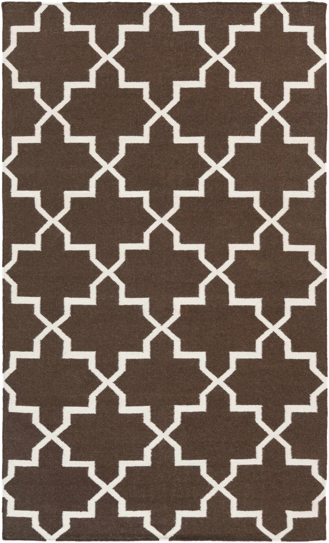 Bullock Contemporary Style Ivory & Brown Hand Woven Area Rug - The Rug Decor