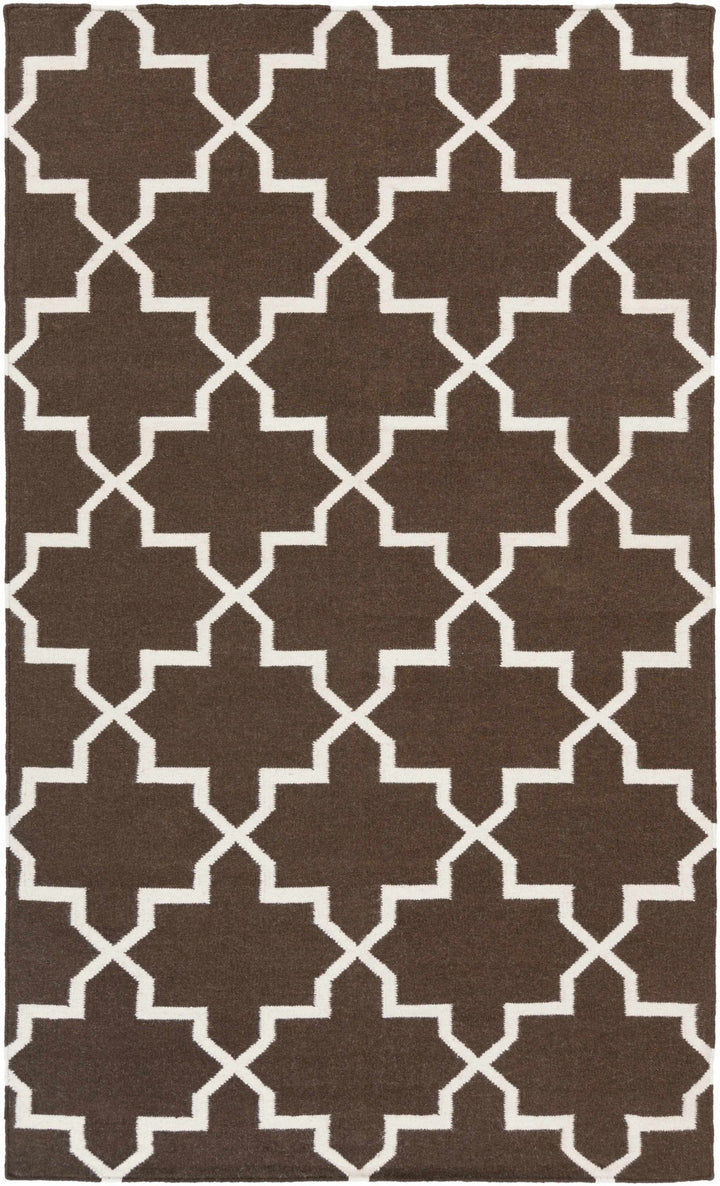 Bullock Contemporary Style Ivory & Brown Hand Woven Area Rug - The Rug Decor
