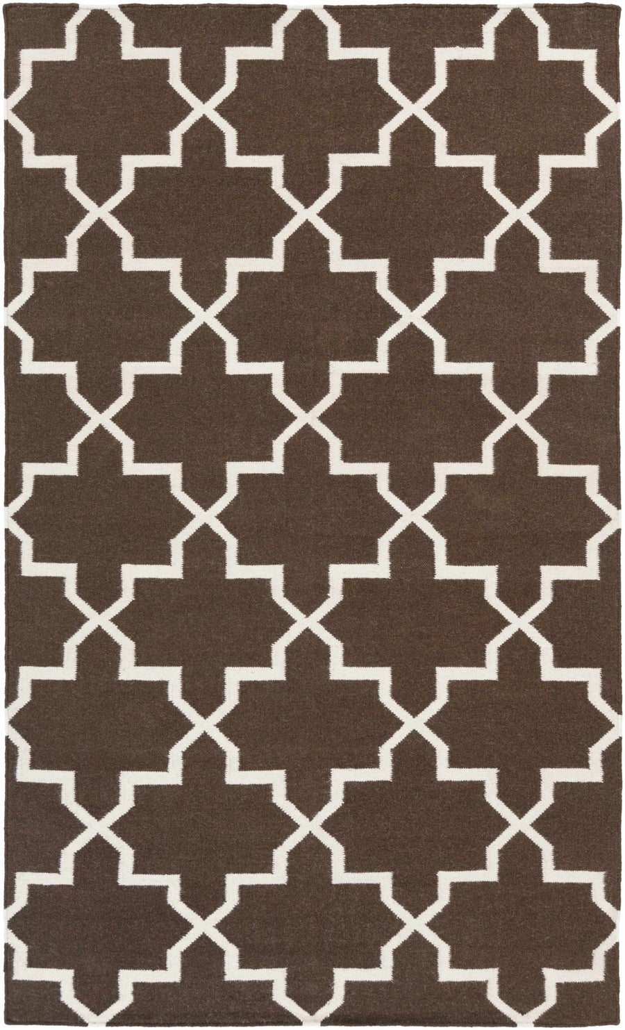 Bullock Contemporary Style Ivory & Brown Hand Woven Area Rug - The Rug Decor