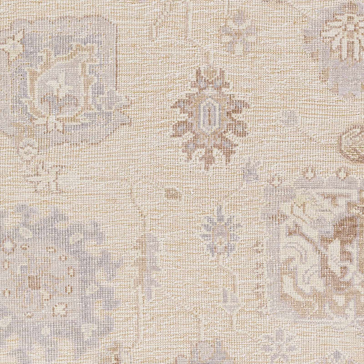 Bulusan Traditional Floral Design Beige Hand Knotted Outdoor Area Rug