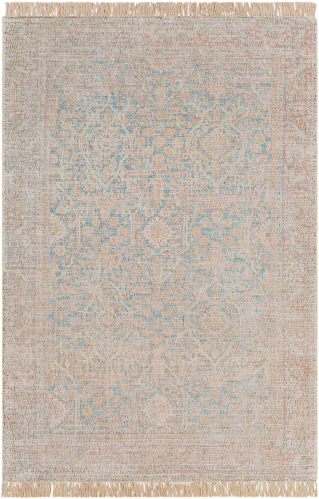 Bunawan Traditional Style Beige And Blue Hand Woven Area Rug
