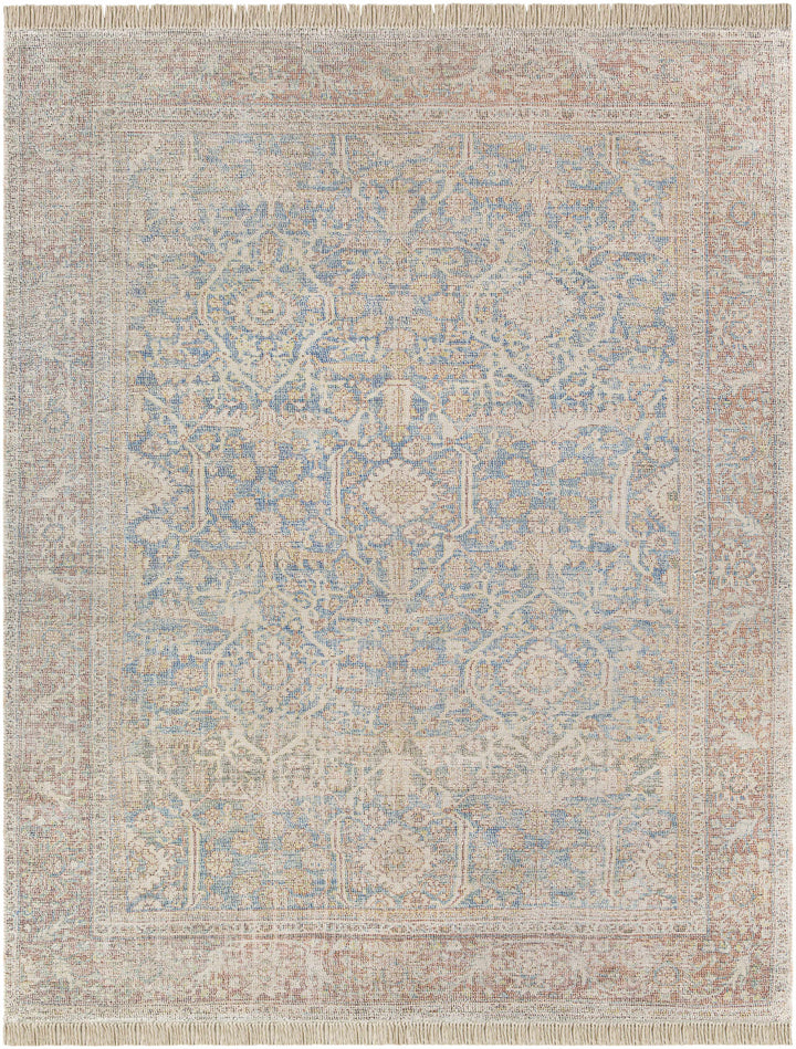 Bunawan Traditional Style Beige And Blue Hand Woven Area Rug
