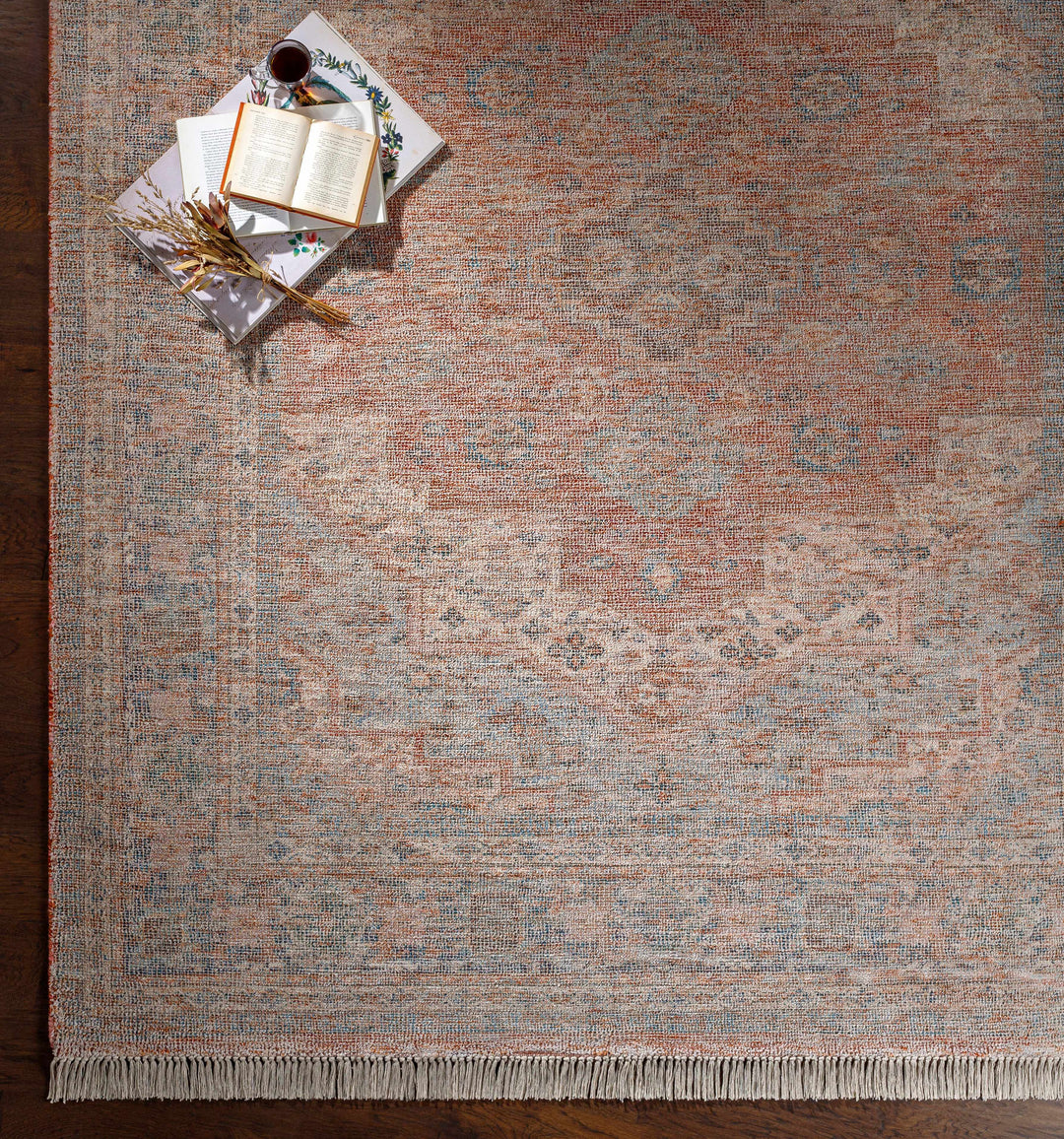 Bunawan Traditional Style Beige And Blue Hand Woven Area Rug