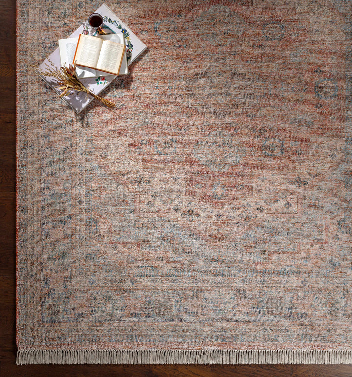 Bunawan Traditional Style Beige And Blue Hand Woven Area Rug