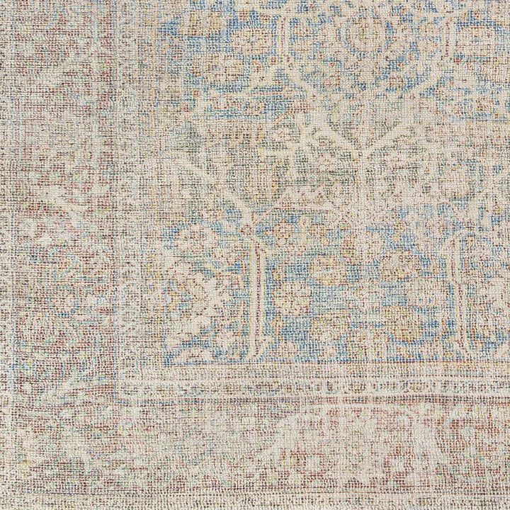 Bunawan Traditional Style Beige And Blue Hand Woven Area Rug