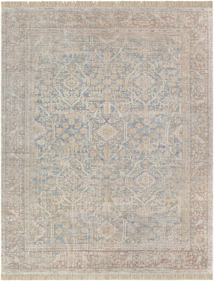 Bunawan Traditional Style Beige And Blue Hand Woven Area Rug - The Rug Decor