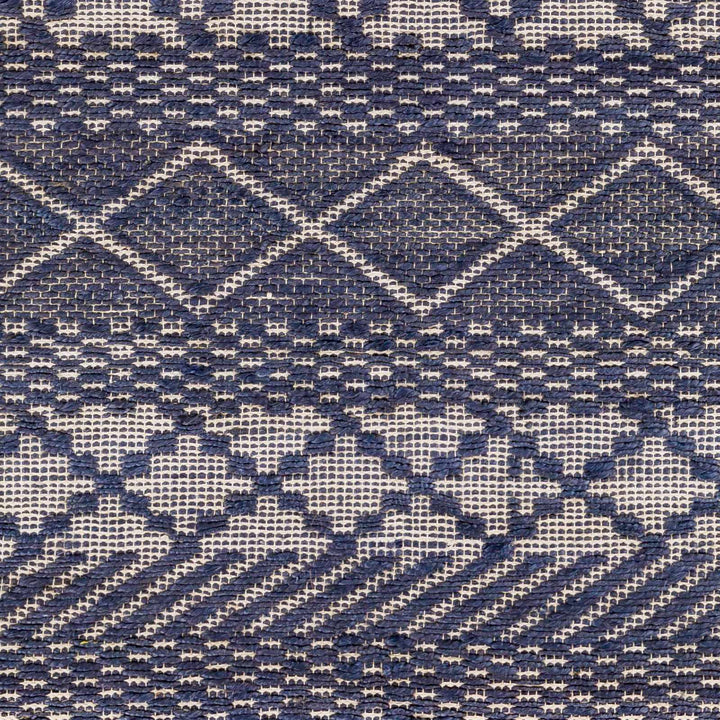 Bunclody Modern Geometrical Blue And Beige Hand Woven Area Rug - The Rug Decor