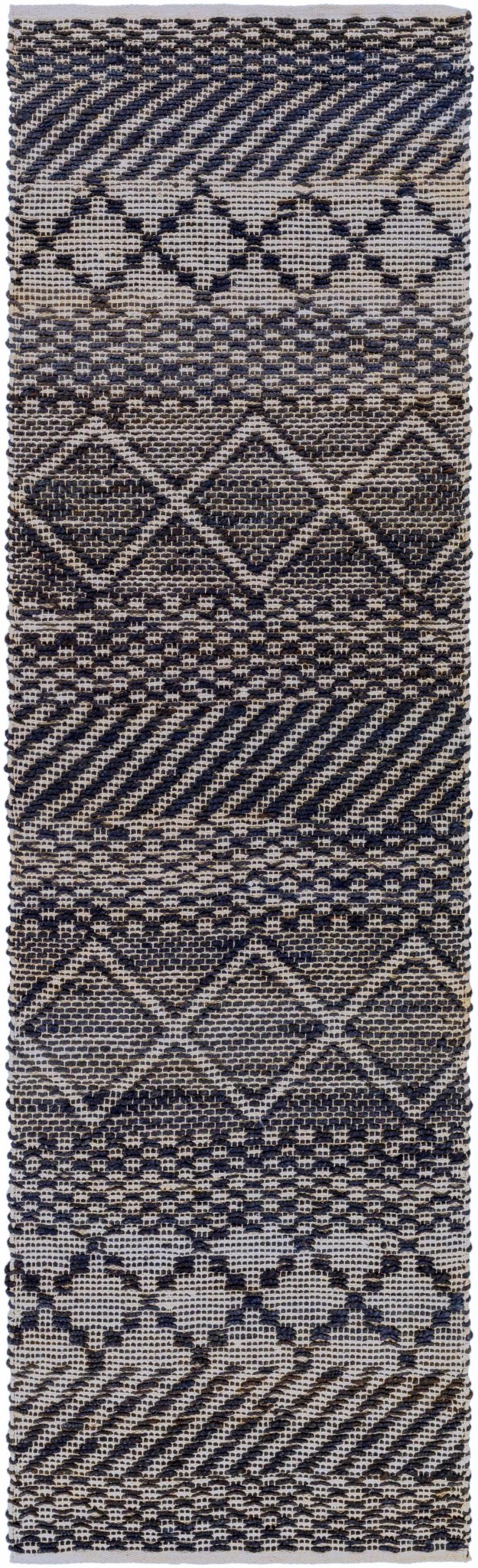 Bunclody Modern Geometrical Blue And Beige Hand Woven Area Rug - The Rug Decor