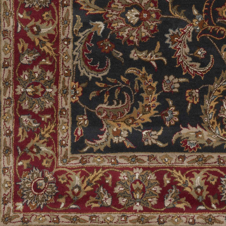 Bunola Traditional Persian Black And Maroon Rug - The Rug Decor