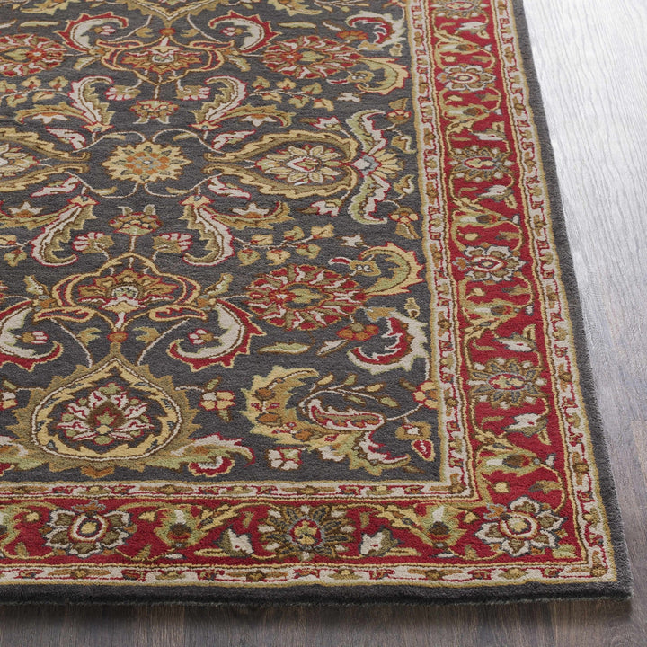 Bunola Traditional Persian Black And Maroon Rug - The Rug Decor