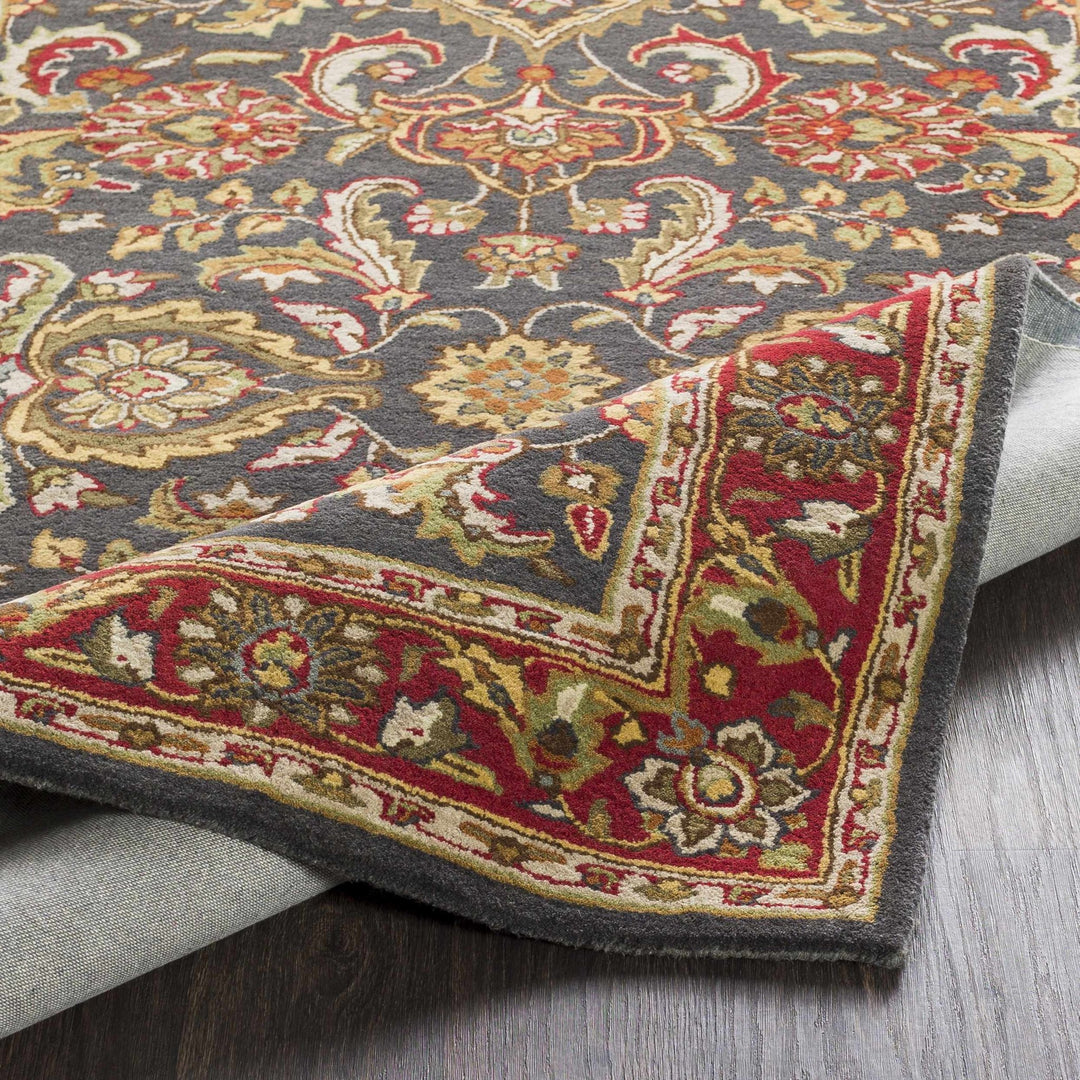 Bunola Traditional Persian Black And Maroon Rug - The Rug Decor